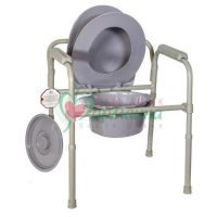 КРЕСЛО-ТУАЛЕТ АМСВ 6806 СКЛАДНОЕ СО СПИНКОЙ РЕГ. ВЫСОТА /АМРУС/