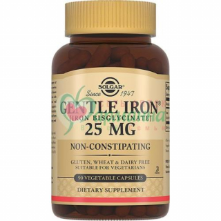 СОЛГАР ДЖЕНТЛ АЙРОН КАПС. 475МГ №90 ЛЕГКО ДОСТУПНОЕ ЖЕЛЕЗО  [SOLGAR]