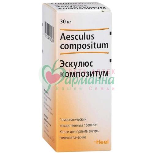 ЭСКУЛЮС КОМПОЗИТУМ КАПЛИ Д/ПРИЕМА ВНУТРЬ ГОМЕОПАТ. 30МЛ