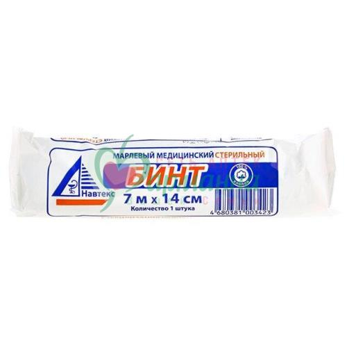 БОНА МЕНТЕ БИНТ МЕД. МАРЛ. СТЕР. 7М Х14СМ  [BONA MENTE]