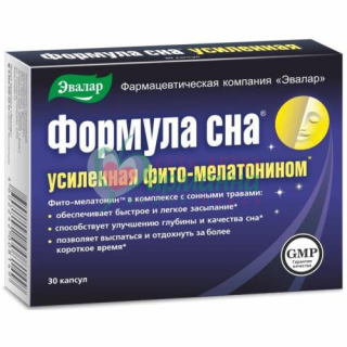 ЭВАЛАР ФОРМУЛА СНА КАПС. №30 УСИЛЕННАЯ ФИТО-МЕЛАТОНИН.  [EVALAR]