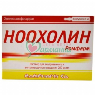 НООХОЛИН РОМФАРМ Р-Р Д/В/В,В/М ВВЕД 250МГ/МЛ 4МЛ №3