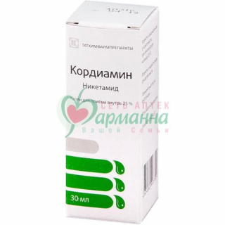 КОРДИАМИН КАПЛИ Д/ПРИЕМА ВНУТРЬ 25% 30МЛ №1