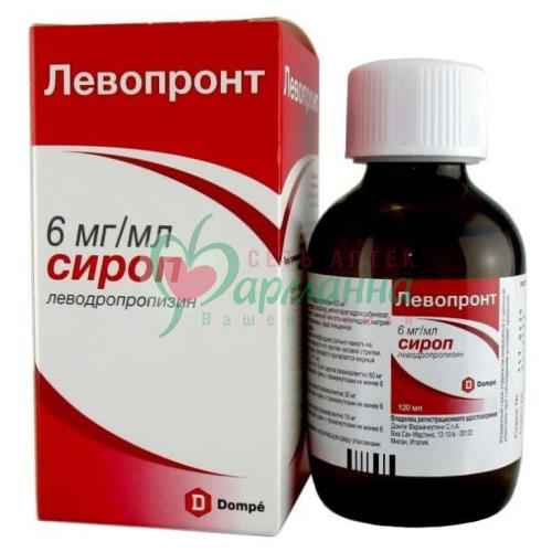 ЛЕВОПРОНТ СИРОП 6МГ/МЛ 120МЛ /В КОМПЛЕКТЕ С МЕРНЫМ СТАКАНЧИКОМ/