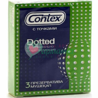 КОНТЕКС ПРЕЗЕРВАТИВ DOTTED С ТОЧКАМИ №3 ПУПУРЫШКАМИ [CONTEX]