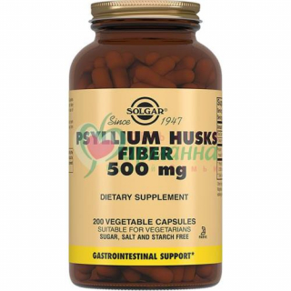 СОЛГАР ПСИЛЛИУМ КАПС. 500МГ №200 КЛЕТЧАТ. ПИЩЕВ. ВОЛОКНА  [SOLGAR]