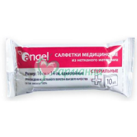 АНГЕЛ САЛФЕТКА НЕТКАН. МАТЕР. 1-СЛ. СТЕР. 16Х14СМ. №10 [ANGEL]