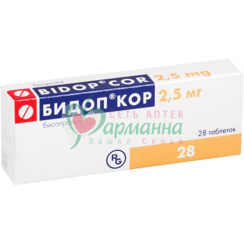 БИДОП КОР ТАБ. 2.5МГ №28