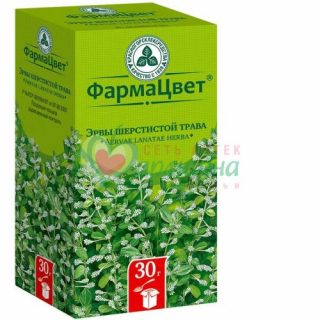 ЭРВЫ ШЕРСТИСТОЙ ТРАВА РАСТИТ. СЫРЬЕ ИЗМЕЛЬЧ. 30Г