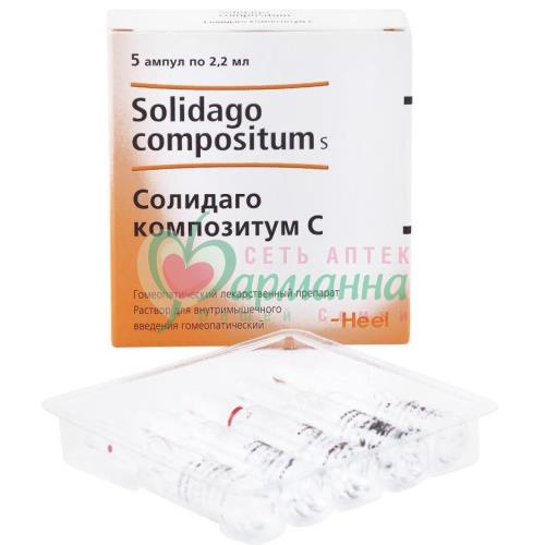 СОЛИДАГО КОМПОЗИТУМ С Р-Р Д/В/М ВВЕД. ГОМЕОПАТ. 2,2МЛ №5