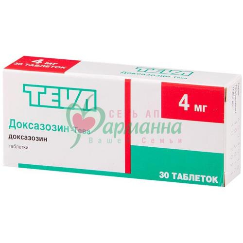 ДОКСАЗОЗИН-ТЕВА ТАБ. 4МГ №30