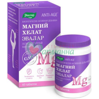 ЭВАЛАР АНТИ-ЭЙДЖ МАГНИЙ  ХЕЛАТ ТАБ. №60 БАД  [EVALAR ANTI-AGE]