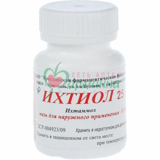 ИХТИОЛ МАЗЬ Д/НАРУЖН. ПРИМЕН. 20% 25Г