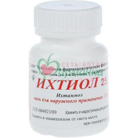 ИХТИОЛ МАЗЬ Д/НАРУЖН. ПРИМЕН. 20% 25Г
