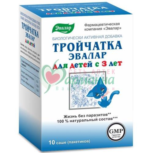 ЭВАЛАР ТРОЙЧАТКА ПАК-САШЕ 3.6Г №10 Д/ДЕТЕЙ 3+  [EVALAR]