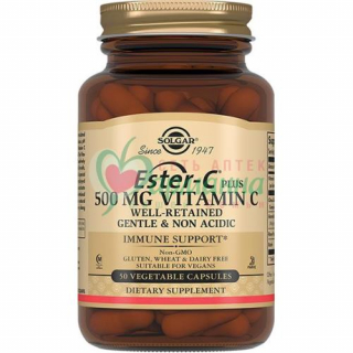 СОЛГАР ЭСТЕР-С ПЛЮС КАПС. 500МГ №50 ВИТАМИН С  [SOLGAR]