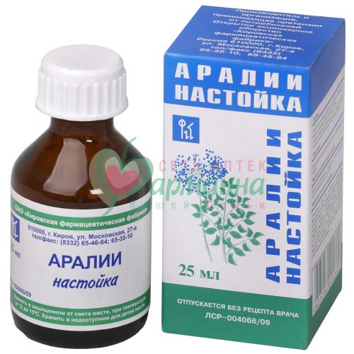 АРАЛИИ НАСТОЙКА 25МЛ
