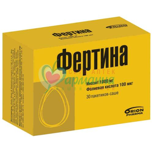 ФЕРТИНА ИНОЗИТ ФОЛИЕВАЯ К-ТА 1000МГ+100МКГ №30 САШЕ