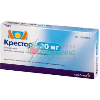 КРЕСТОР ТАБ. П/П/О 20МГ №28