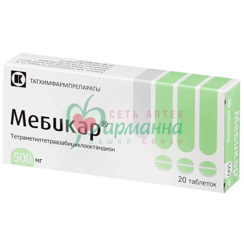 МЕБИКАР ТАБ. 500МГ №20
