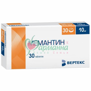 МЕМАНТИН-ВЕРТЕКС ТАБ. П/П/О 10МГ №30