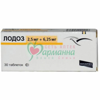 ЛОДОЗ ТАБ. П/П/О 2.5МГ+6.25МГ №30