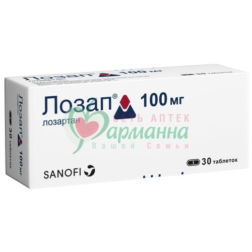 ЛОЗАП ТАБ. П/П/О 100МГ №30