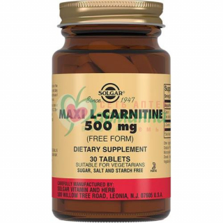 СОЛГАР L-КАРНИТИН ТАБ. 500МГ №30 МАКСИ  [SOLGAR]