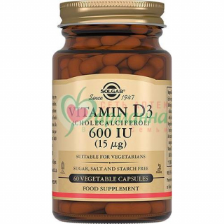 СОЛГАР ВИТАМИН Д-3 КАПС. 600МЕ №60  [SOLGAR]