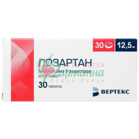 ЛОЗАРТАН-ВЕРТЕКС ТАБ. П/П/О 12.5МГ №30