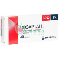 ЛОЗАРТАН-ВЕРТЕКС ТАБ. П/П/О 25МГ №30